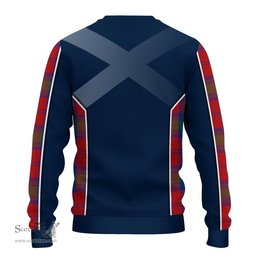 ScotsTee Shop Scottish Byres (Byses) Clan Scottish Crest and Scottish Thistle Sport Tartan Sweatshirt