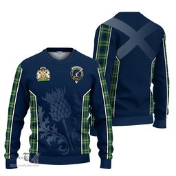 ScotsTee Shop Scottish Blackadder Clan Scottish Crest and Scottish Thistle Sport Tartan Sweatshirt