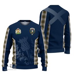 ScotsTee Shop Scottish Buchanan Dress Clan Scottish Crest and Scottish Thistle Sport Tartan Sweatshirt