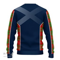 ScotsTee Shop Scottish Burnett Ancient Clan Scottish Crest and Scottish Thistle Sport Tartan Sweatshirt