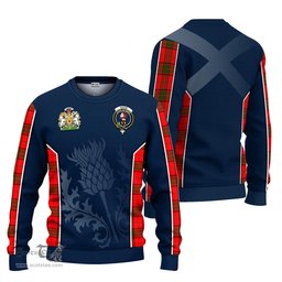 ScotsTee Shop Scottish Adair Clan Scottish Crest and Scottish Thistle Sport Tartan Sweatshirt