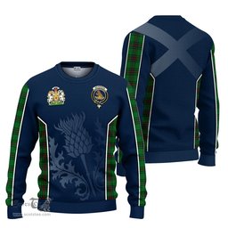 ScotsTee Shop Scottish Beveridge Clan Scottish Crest and Scottish Thistle Sport Tartan Sweatshirt
