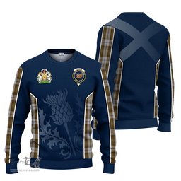 ScotsTee Shop Scottish Baillie Dress Clan Scottish Crest and Scottish Thistle Sport Tartan Sweatshirt