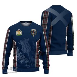 ScotsTee Shop Scottish Borthwick Clan Scottish Crest and Scottish Thistle Sport Tartan Sweatshirt