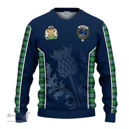 ScotsTee Shop Scottish Arbuthnot Ancient Clan Scottish Crest and Scottish Thistle Sport Tartan Sweatshirt