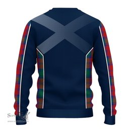 ScotsTee Shop Scottish Auchinleck Clan Scottish Crest and Scottish Thistle Sport Tartan Sweatshirt