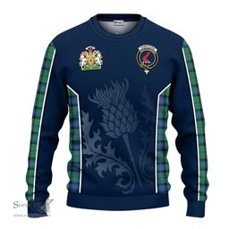 ScotsTee Shop Scottish Armstrong Ancient Clan Scottish Crest and Scottish Thistle Sport Tartan Sweatshirt