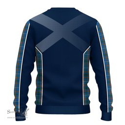 ScotsTee Shop Scottish Bain Clan Scottish Crest and Scottish Thistle Sport Tartan Sweatshirt