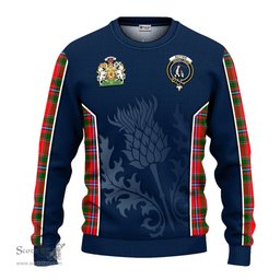 ScotsTee Shop Scottish Butter Clan Scottish Crest and Scottish Thistle Sport Tartan Sweatshirt