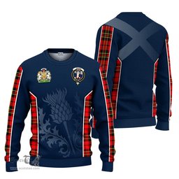 ScotsTee Shop Scottish Brodie Modern Clan Scottish Crest and Scottish Thistle Sport Tartan Sweatshirt