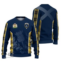 ScotsTee Shop Scottish Barclay Dress Clan Scottish Crest and Scottish Thistle Sport Tartan Sweatshirt
