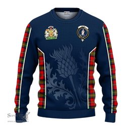 ScotsTee Shop Scottish Boyd Modern Clan Scottish Crest and Scottish Thistle Sport Tartan Sweatshirt