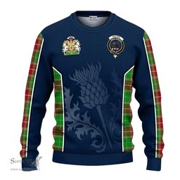 ScotsTee Shop Scottish Baxter Modern Clan Scottish Crest and Scottish Thistle Sport Tartan Sweatshirt