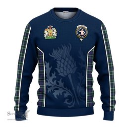 ScotsTee Shop Scottish Allardice Clan Scottish Crest and Scottish Thistle Sport Tartan Sweatshirt
