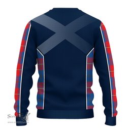 ScotsTee Shop Scottish Blane Clan Scottish Crest and Scottish Thistle Sport Tartan Sweatshirt