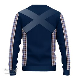 ScotsTee Shop Scottish Boswell Clan Scottish Crest and Scottish Thistle Sport Tartan Sweatshirt