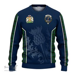 ScotsTee Shop Scottish Davidson Clan Scottish Crest and Scottish Thistle Sport Tartan Sweatshirt