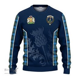 ScotsTee Shop Scottish Fergusson Ancient Clan Scottish Crest and Scottish Thistle Sport Tartan Sweatshirt
