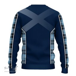 ScotsTee Shop Scottish Clark (Lion) Ancient Clan Scottish Crest and Scottish Thistle Sport Tartan Sweatshirt