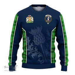 ScotsTee Shop Scottish Clephan Clan Scottish Crest and Scottish Thistle Sport Tartan Sweatshirt