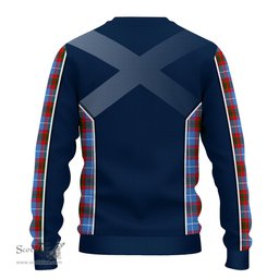 ScotsTee Shop Scottish Crichton Clan Scottish Crest and Scottish Thistle Sport Tartan Sweatshirt