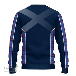 ScotsTee Shop Scottish Elliot Modern Clan Scottish Crest and Scottish Thistle Sport Tartan Sweatshirt