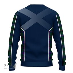 ScotsTee Shop Scottish Davidson Modern Clan Scottish Crest and Scottish Thistle Sport Tartan Sweatshirt