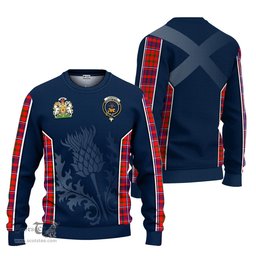 ScotsTee Shop Scottish Cameron of Lochiel Modern Clan Scottish Crest and Scottish Thistle Sport Tartan Sweatshirt