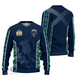 ScotsTee Shop Scottish Ferguson Ancient Clan Scottish Crest and Scottish Thistle Sport Tartan Sweatshirt