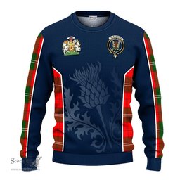 ScotsTee Shop Scottish Gartshore Clan Scottish Crest and Scottish Thistle Sport Tartan Sweatshirt