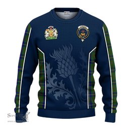 ScotsTee Shop Scottish Cameron of Lochiel Hunting Clan Scottish Crest and Scottish Thistle Sport Tartan Sweatshirt