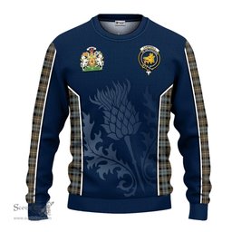 ScotsTee Shop Scottish Campbell Argyll Weathered Clan Scottish Crest and Scottish Thistle Sport Tartan Sweatshirt