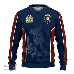 ScotsTee Shop Scottish Dunbar Clan Scottish Crest and Scottish Thistle Sport Tartan Sweatshirt