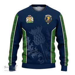 ScotsTee Shop Scottish Forrester or Foster Hunting Clan Scottish Crest and Scottish Thistle Sport Tartan Sweatshirt