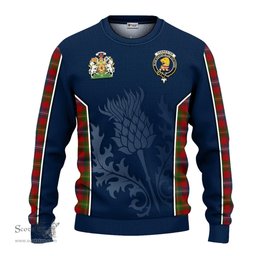 ScotsTee Shop Scottish Forrester or Foster Clan Scottish Crest and Scottish Thistle Sport Tartan Sweatshirt