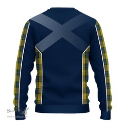 ScotsTee Shop Scottish Fraser Yellow Clan Scottish Crest and Scottish Thistle Sport Tartan Sweatshirt