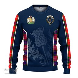 ScotsTee Shop Scottish Fraser Modern Clan Scottish Crest and Scottish Thistle Sport Tartan Sweatshirt