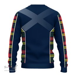 ScotsTee Shop Scottish Dewar Clan Scottish Crest and Scottish Thistle Sport Tartan Sweatshirt