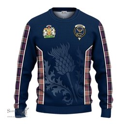 ScotsTee Shop Scottish Carnegie Clan Scottish Crest and Scottish Thistle Sport Tartan Sweatshirt