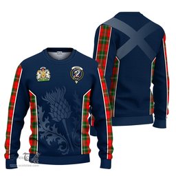 ScotsTee Shop Scottish Lennox Modern Clan Scottish Crest and Scottish Thistle Sport Tartan Sweatshirt