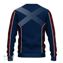 ScotsTee Shop Scottish Cameron Black and Red Clan Scottish Crest and Scottish Thistle Sport Tartan Sweatshirt