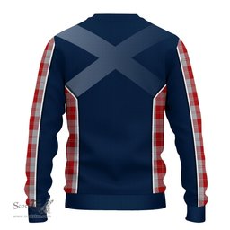 ScotsTee Shop Scottish Erskine Red Clan Scottish Crest and Scottish Thistle Sport Tartan Sweatshirt