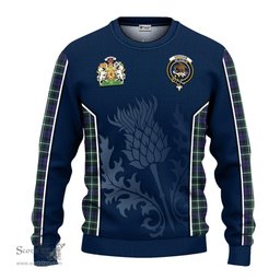 ScotsTee Shop Scottish Graham of Montrose Modern Clan Scottish Crest and Scottish Thistle Sport Tartan Sweatshirt