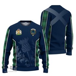 ScotsTee Shop Scottish MacArthur Ancient Clan Scottish Crest and Scottish Thistle Sport Tartan Sweatshirt
