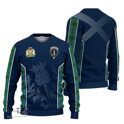 ScotsTee Shop Scottish Henderson Ancient Clan Scottish Crest and Scottish Thistle Sport Tartan Sweatshirt