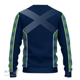 ScotsTee Shop Scottish Johnstone-Johnston Ancient Clan Scottish Crest and Scottish Thistle Sport Tartan Sweatshirt