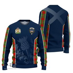 ScotsTee Shop Scottish Grierson Clan Scottish Crest and Scottish Thistle Sport Tartan Sweatshirt