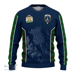 ScotsTee Shop Scottish Ged Clan Scottish Crest and Scottish Thistle Sport Tartan Sweatshirt
