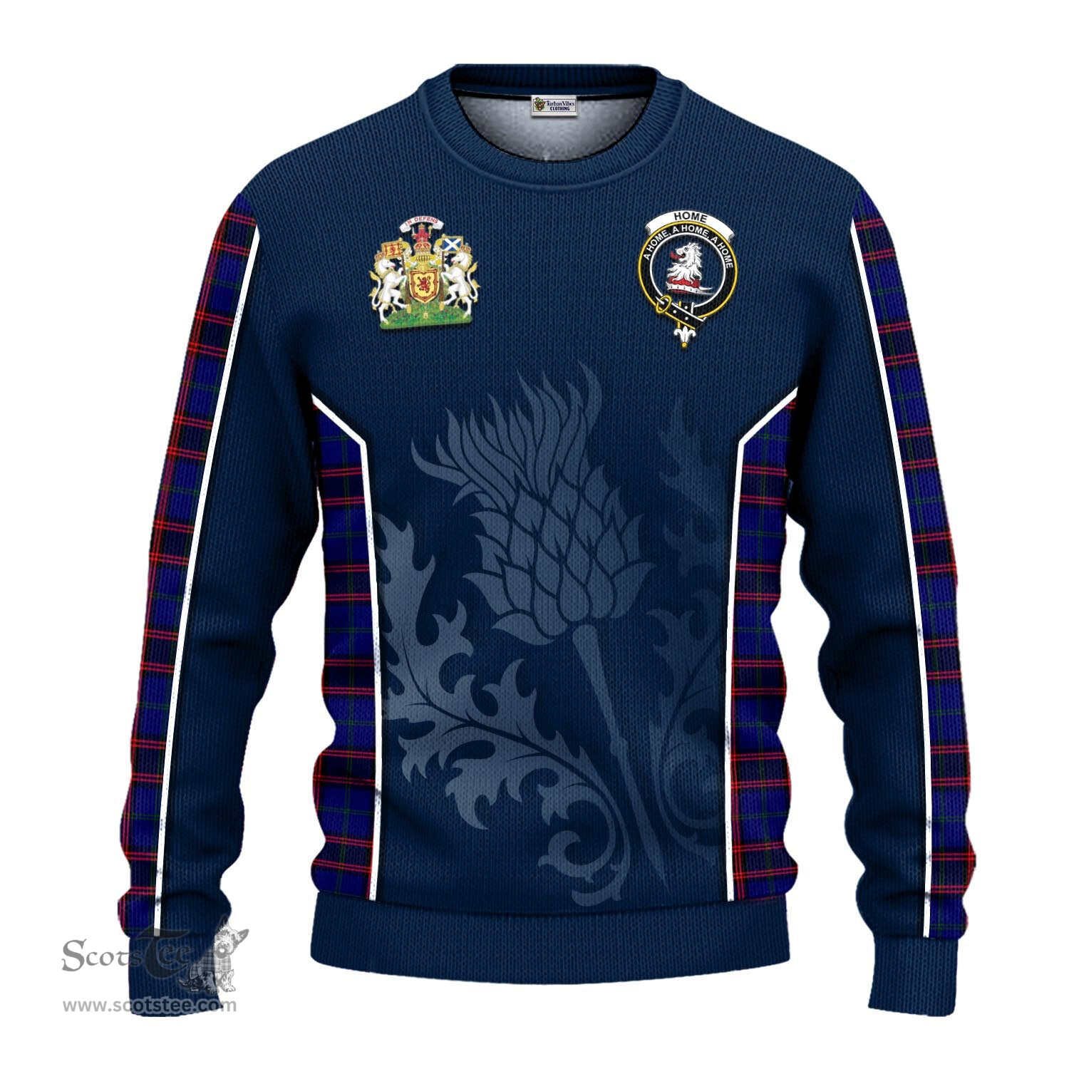 ScotsTee Shop Scottish Home Modern Clan Scottish Crest and Scottish Thistle Sport Tartan Sweatshirt