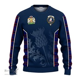 ScotsTee Shop Scottish Home Modern Clan Scottish Crest and Scottish Thistle Sport Tartan Sweatshirt